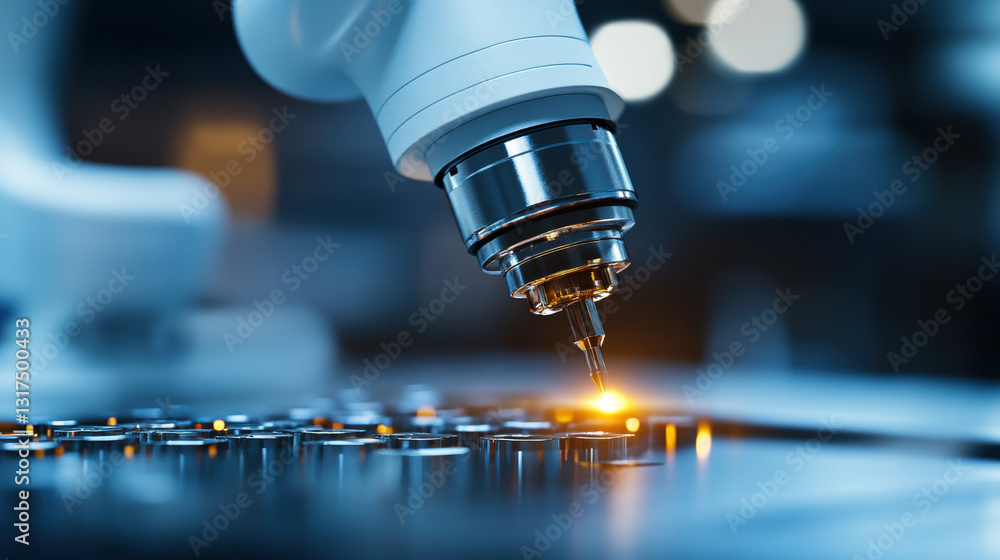 Microscope being used to test microstructure in a medical laboratory utilizing advanced robotics technology Microscope being used to test microstructure in a medical laboratory utilizing advanced robotics technology