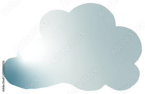 Soft blue cloud with gradient.