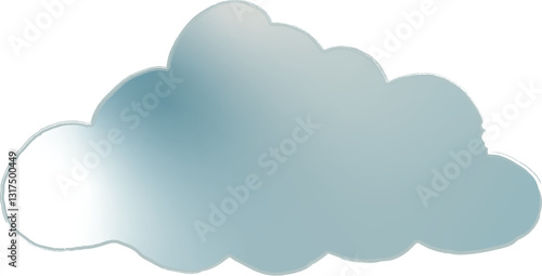 Soft blue cloud with gradient.