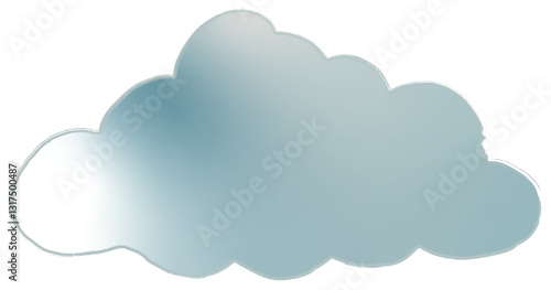 Soft blue cloud with gradient.