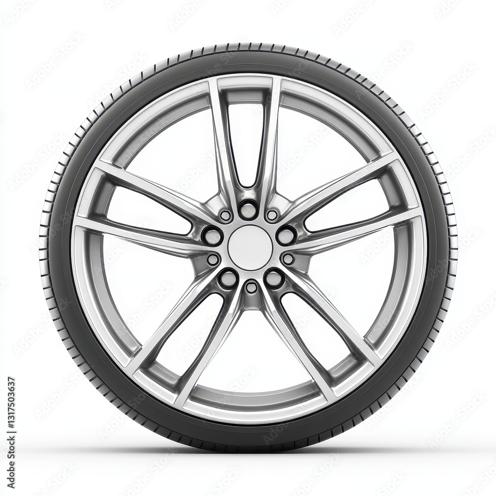 Sleek car wheel design isolated on white high-quality image automotive close-up Sleek car wheel design isolated on white high-quality image automotive close-up