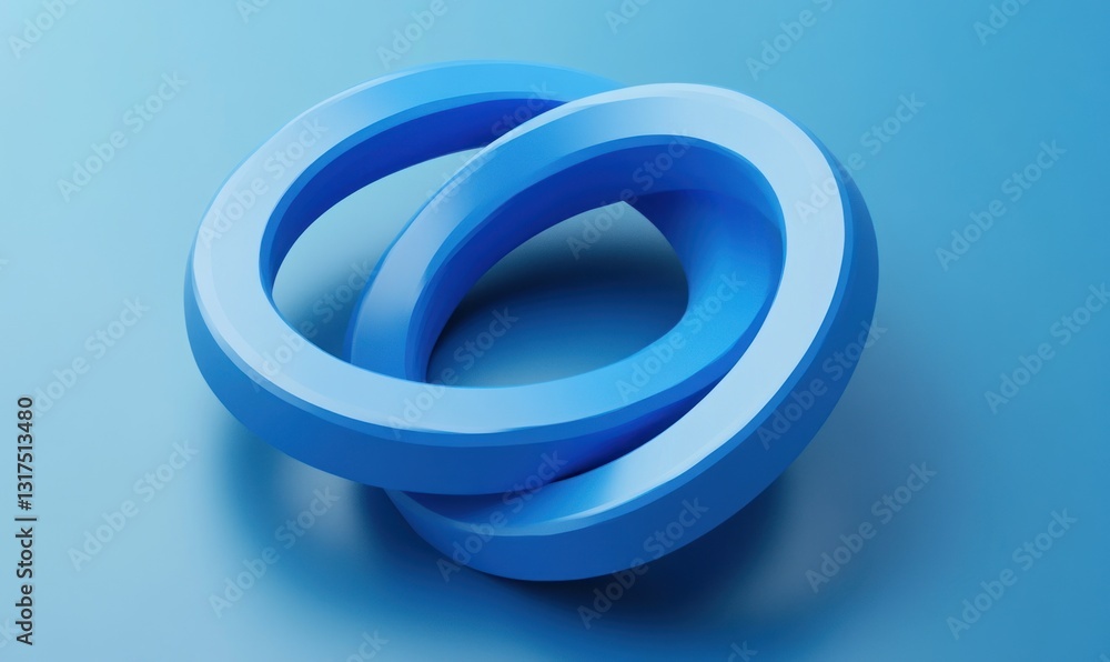 Abstract blue intertwined rings on blue background. (2) Abstract blue intertwined rings on blue background. (2)