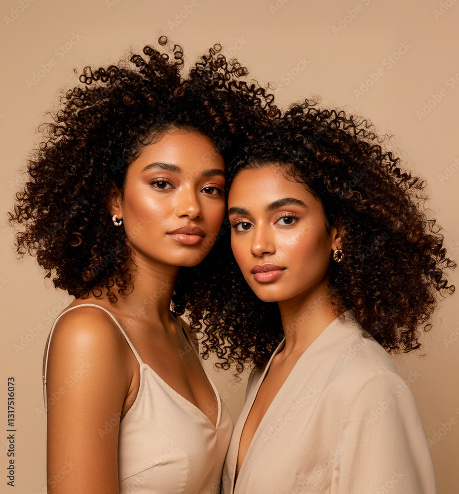 Obraz premium Natural Beauty & Diversity – Fashion Editorial Portraits (AI-Generated)