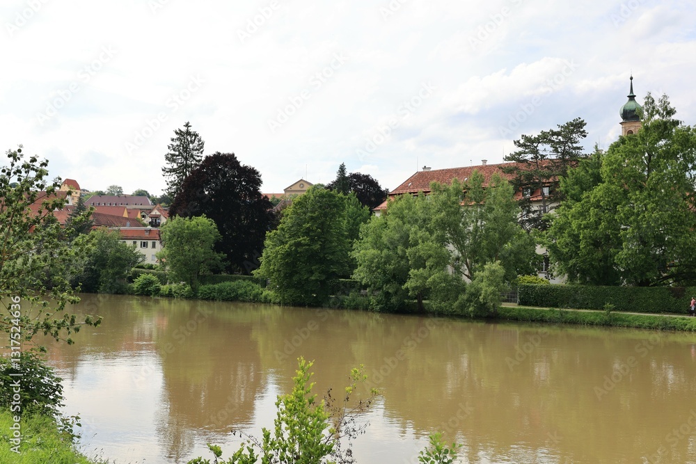 Blick in die Altstadt von Rottenburg am Neckar in Baden-Württemberg Blick in die Altstadt von Rottenburg am Neckar in Baden-Württemberg