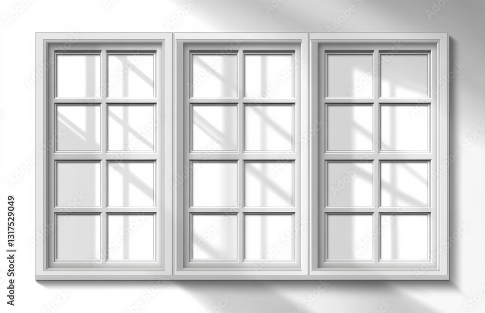 Light and shadow overlay effect on a white background, window shadow, Light and shadow overlay effect on a white background, window shadow,