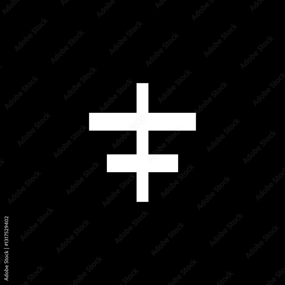 Obraz premium Cross with Horizontal Bars 