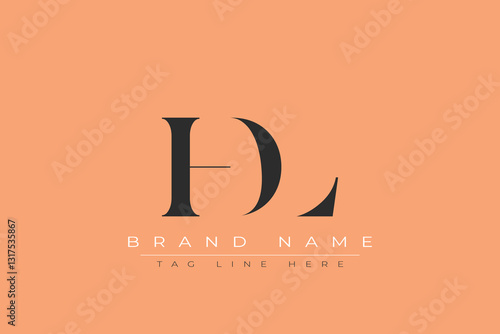 HDL abstract letter logo design. This logo is designed by three abstract letters.
