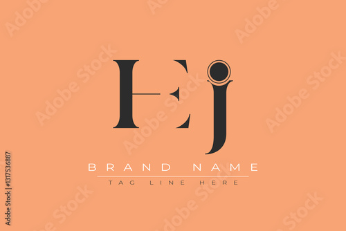 HEJ abstract letter logo design. This logo is designed by three abstract letters.