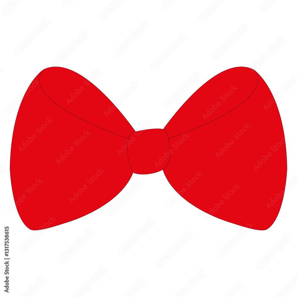 Classic red ribbon bow hand drawn. Bow for decoration, bow ties, retro ribbon illustration hand drawn. Set of different cartoon bows, gift ribbon. Classic red ribbon bow hand drawn. Bow for decoration, bow ties, retro ribbon illustration hand drawn. Set of different cartoon bows, gift ribbon.