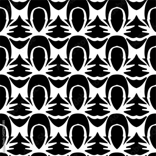  Abstract texture for fabric print, card, table cloth, furniture, banner, cover, invitation, decoration, wrapping.Seamless repeating pattern. Black and white color.Carpet pattern texture.