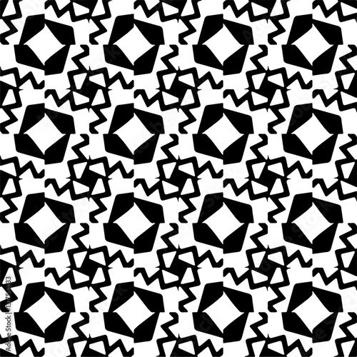  Abstract texture for fabric print, card, table cloth, furniture, banner, cover, invitation, decoration, wrapping.Seamless repeating pattern. Black and white color.Carpet pattern texture.