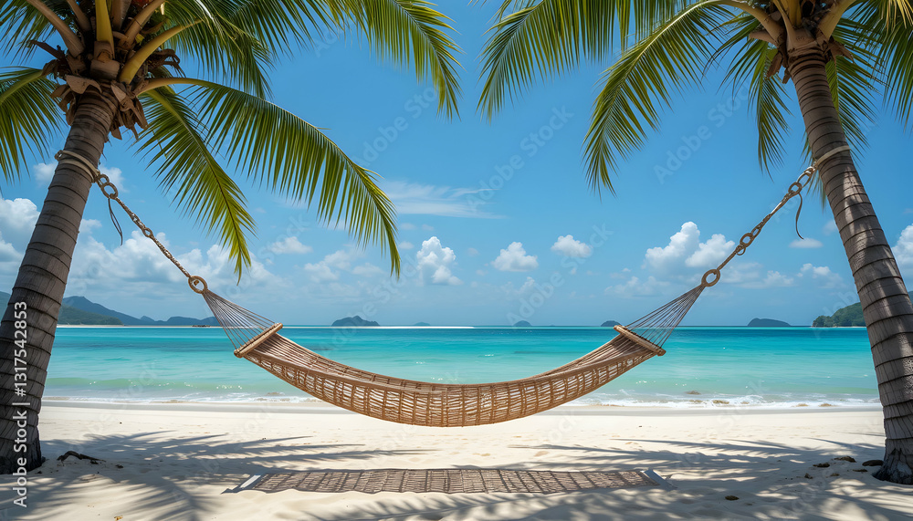 Fototapeta premium Tropical Beach Hammock Paradise