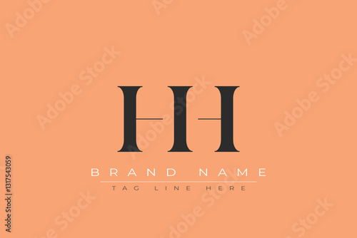 HIH abstract letter logo design. This logo is designed by three abstract letters. photo