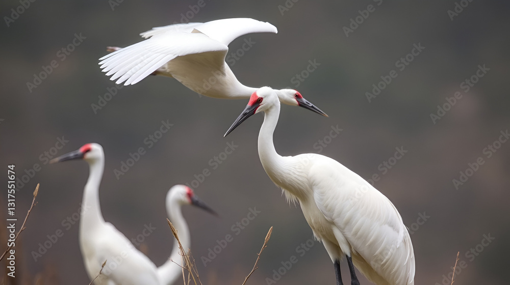 Obraz premium Endangered whooping crane