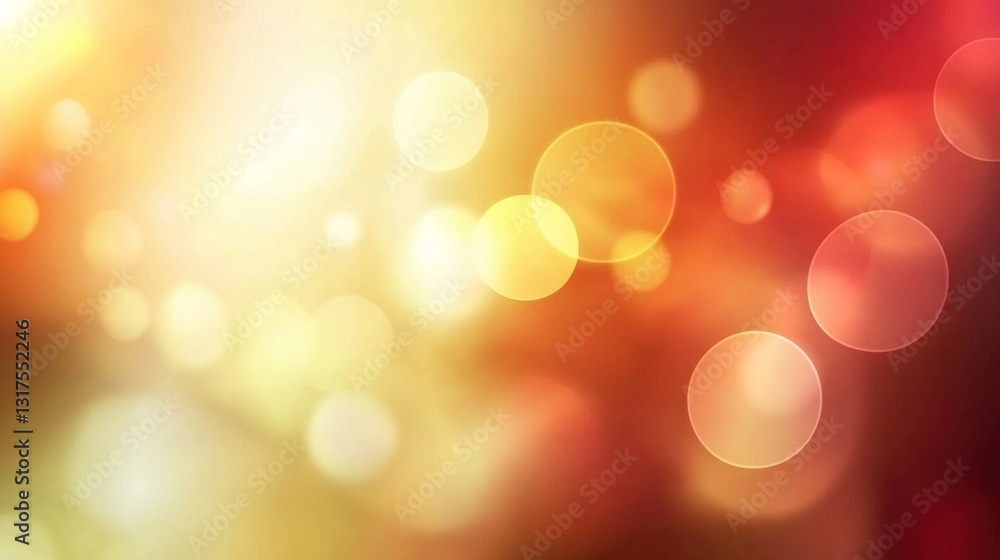 Obraz premium Abstract warm-toned bokeh background with blurred circles of light.