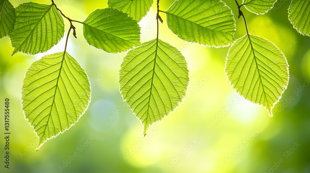 Closeup of Vibrant Green Leaves in Sunlight Closeup of Vibrant Green Leaves in Sunlight