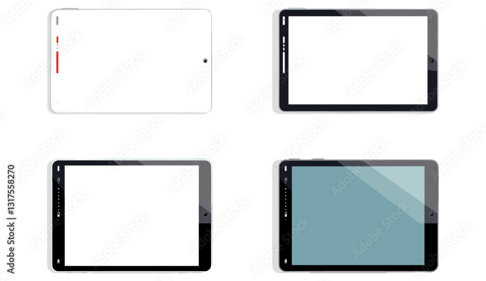 Set of tablet computers, vector tablet illustration, modern tablets, technology device, mobile computing, digital device design, tablet collection, tablet mockup Set of tablet computers, vector tablet illustration, modern tablets, technology device, mobile computing, digital device design, tablet collection, tablet mockup