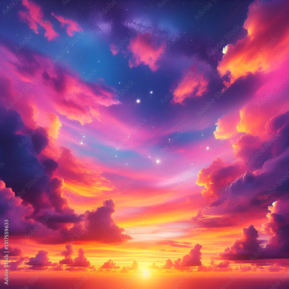 Fototapeta premium Fantastic Sunset Sky