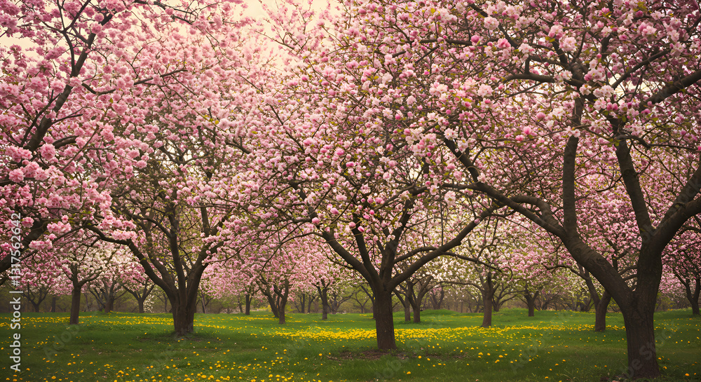 Blossoming Trees in Spring - Nature's Vibrant Renewal Blossoming Trees in Spring - Nature's Vibrant Renewal