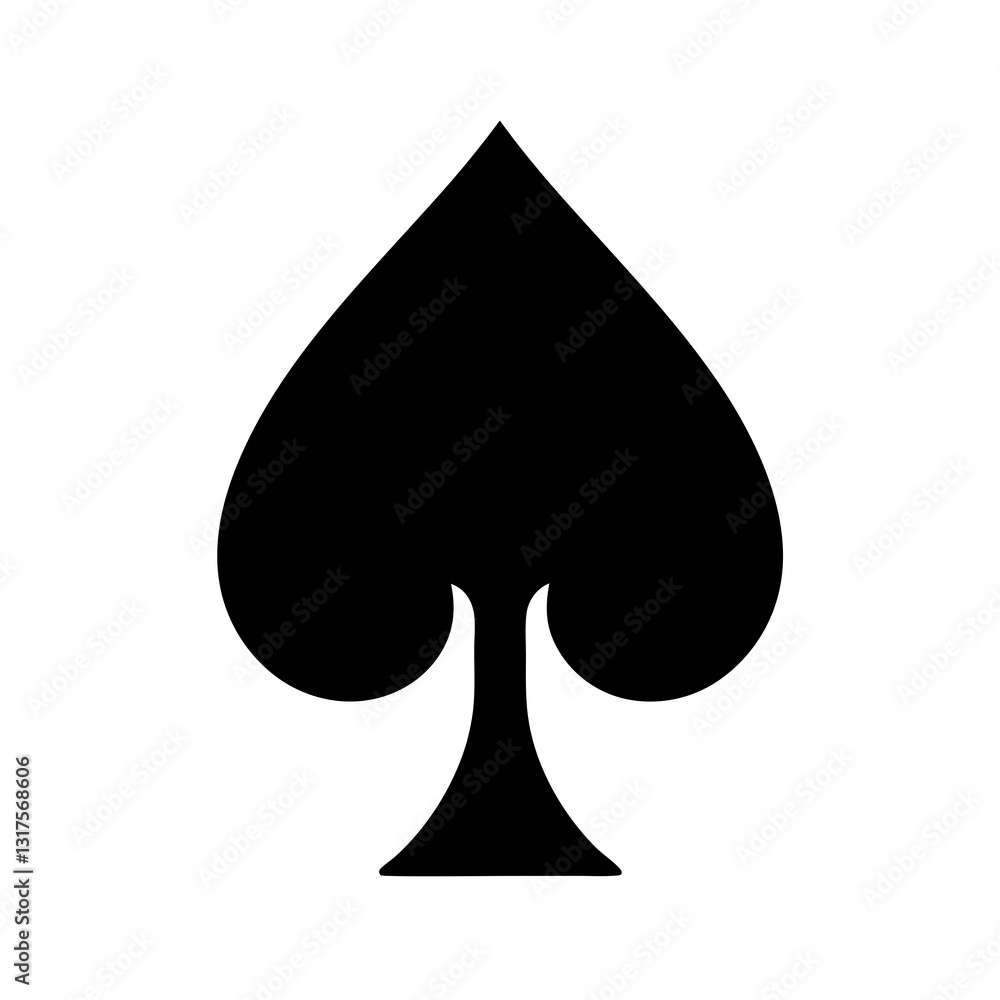 black spade symbol from playing cards with inverted heart shape and stem
black spade symbol from playing cards with inverted heart shape and stem
