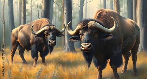 buffalo oil paint