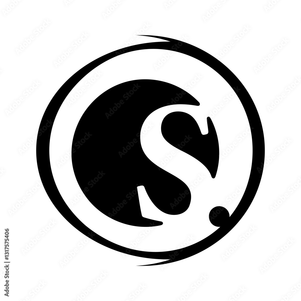 Creative new capital letter S logo design, with monogram S letter logo design and black color, creative black elegant logo template Creative new capital letter S logo design, with monogram S letter logo design and black color, creative black elegant logo template