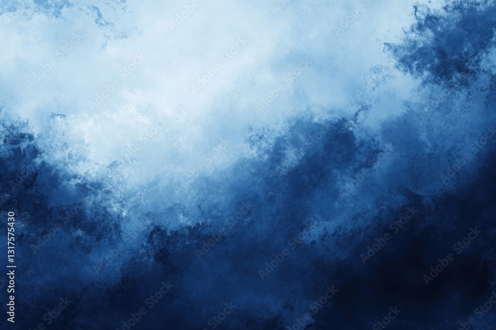 Fototapeta premium Abstract blue watercolor wash background.