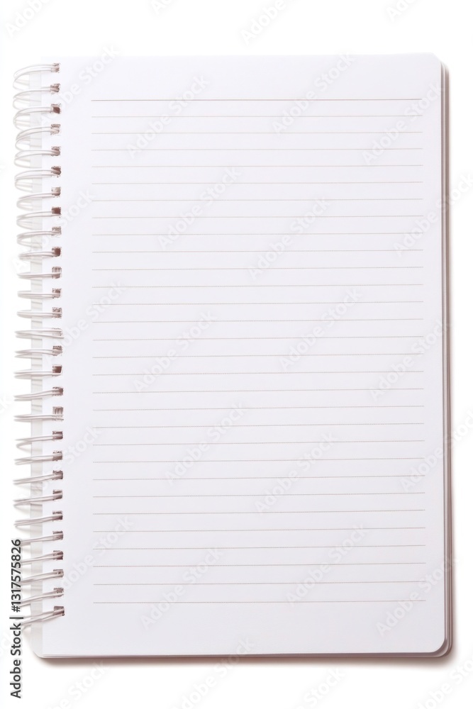 Blank loose leaf notebook paper isolated on white Blank loose leaf notebook paper isolated on white