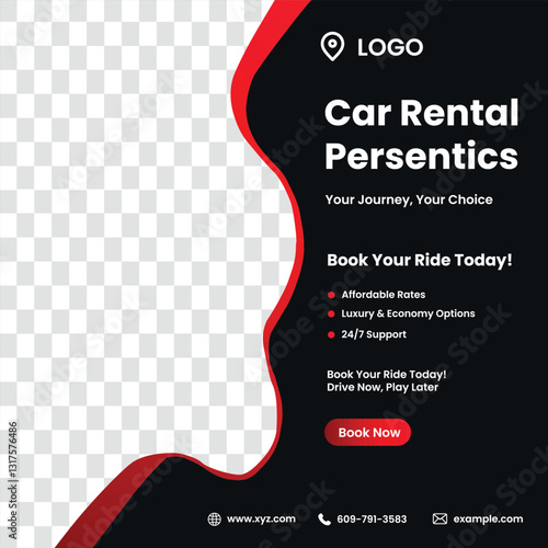Car Rental Poster – Vehicle Hire Advertisement Design