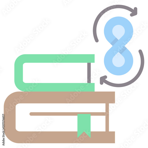 Lifelong Learning Flat Icon
