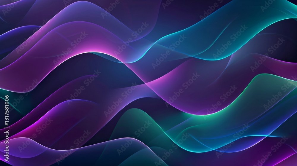 Abstract background with neon purple and blue green gradient and glowing light effect Abstract background with neon purple and blue green gradient and glowing light effect
