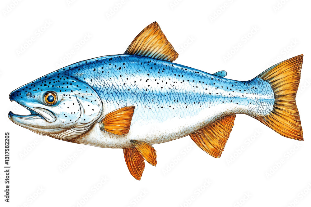 Obraz premium Atlantic Salmon, Raw Seafood