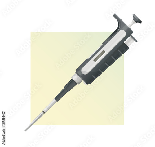 Micropipette - PCR Testing Lab Apparatus - Illustration