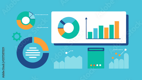 Impact Measurement A Circular Economy Spet measuring the impact of implemented strategies with graphs and data on a presentation screen showcasing improvements in sustainability