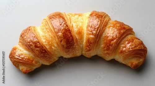 Wallpaper Mural Delicious golden brown croissant baking on a plain background Torontodigital.ca