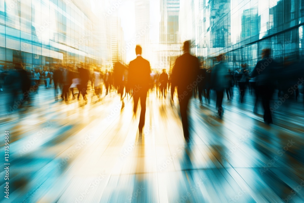 abstract motion blur image of business people crowd walking at corporate office in city downtown, blurred background, business center concept, Cinematic color tone abstract motion blur image of business people crowd walking at corporate office in city downtown, blurred background, business center concept, Cinematic color tone