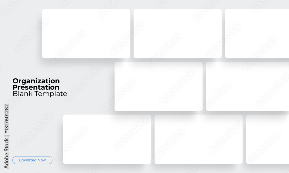 Organization Presentation Blank Template. Clean Screens For Showcase Your Designs. Vector Illustration Organization Presentation Blank Template. Clean Screens For Showcase Your Designs. Vector Illustration