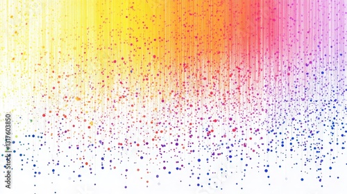 Vibrant Abstract Background with Colorful Dots and Lines, Symbolizing Energy and Creativity. Perfect for Website Banners, Social Media Posts, and Digital Designs.