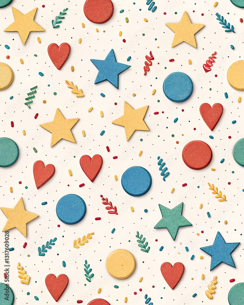 seamless pattern with stars and circles seamless pattern with stars and circles