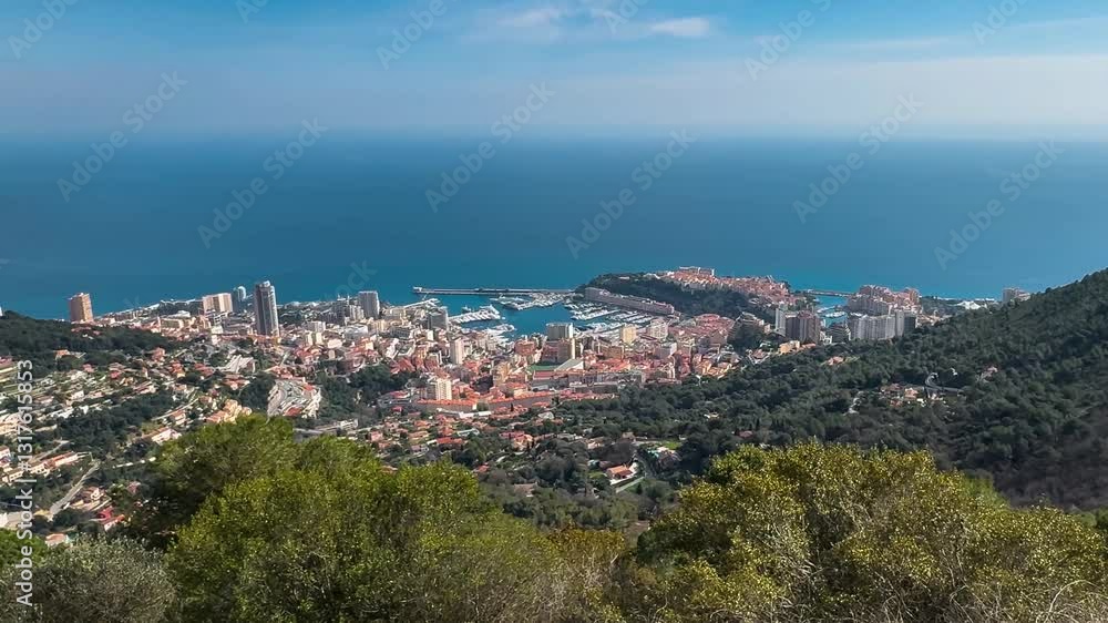 Aerial view of the Principality of Monaco, Monte Carlo, Ligurian Sea coast. High quality 4k footage Aerial view of the Principality of Monaco, Monte Carlo, Ligurian Sea coast. High quality 4k footage