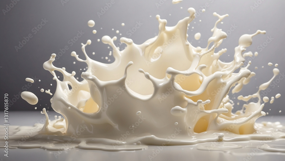 Captivating Splashes of Milk or Cream Creating a Beautiful Visual Symphony Captivating Splashes of Milk or Cream Creating a Beautiful Visual Symphony