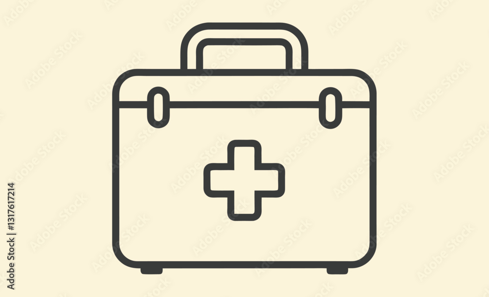 Doctor Bag Icon, First Aid Box Icon, vector illustration Doctor Bag Icon, First Aid Box Icon, vector illustration