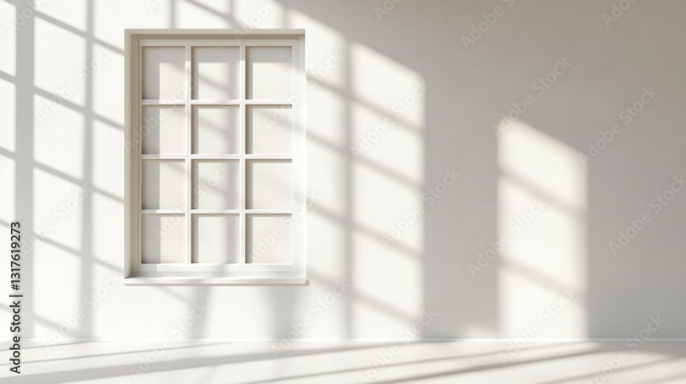 Window shadow drop on white wall background Window shadow drop on white wall background