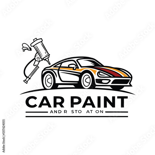 Custom Auto Body & Paint Shop Logo
