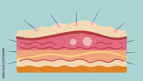Skin Layers Overview A crosssection of skin showing different layersepidermis dermis and subaneous tissue. Highlight the dermis layer where collagen production occurs.