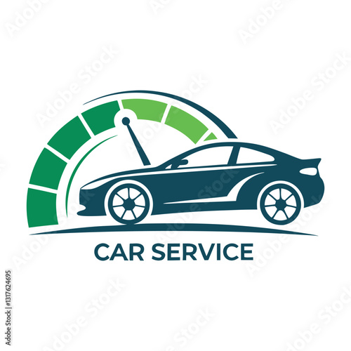 Modern Gradient Car Service Logo Template