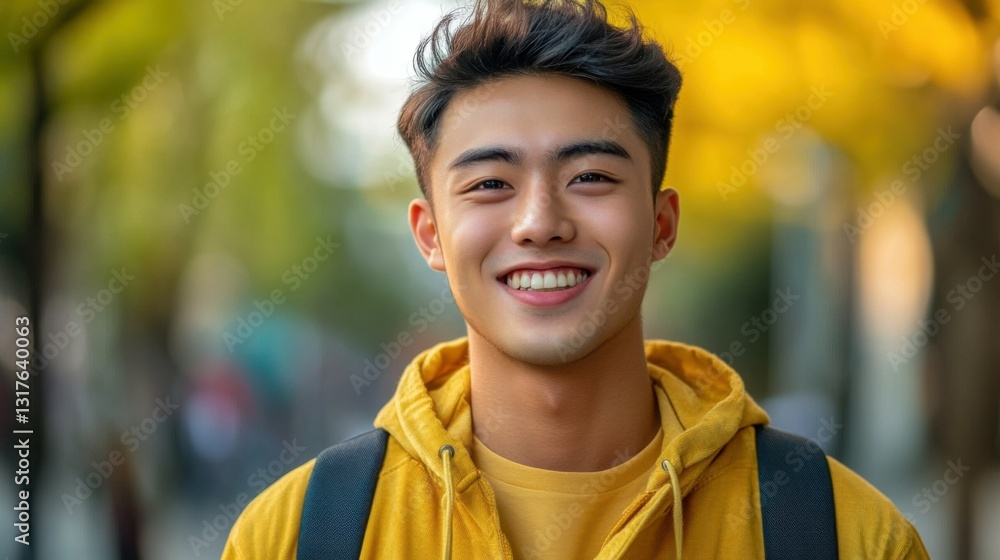 Portrait of young handsome asian beauty smile man isolated background Portrait of young handsome asian beauty smile man isolated background