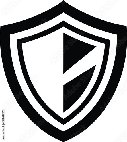 Free Download Silhouette of a shield icon, Shield icon set in vintage style. Protect shield security icons. Shield badge quality symbol. Collection of security shield icons. Vector illustration   - GFXLoad
