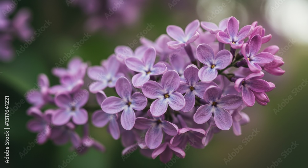 Delicate Lilac Flower Cluster Close-up Delicate Lilac Flower Cluster Close-up