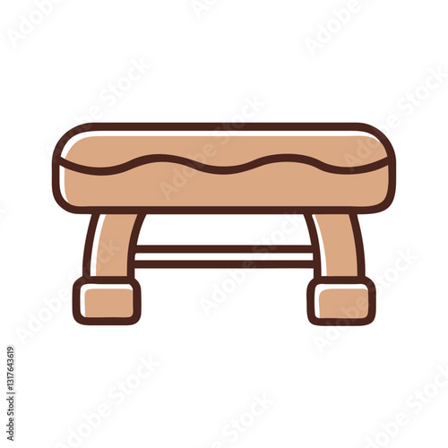 Footstool icon with a stylish design, furniture concept